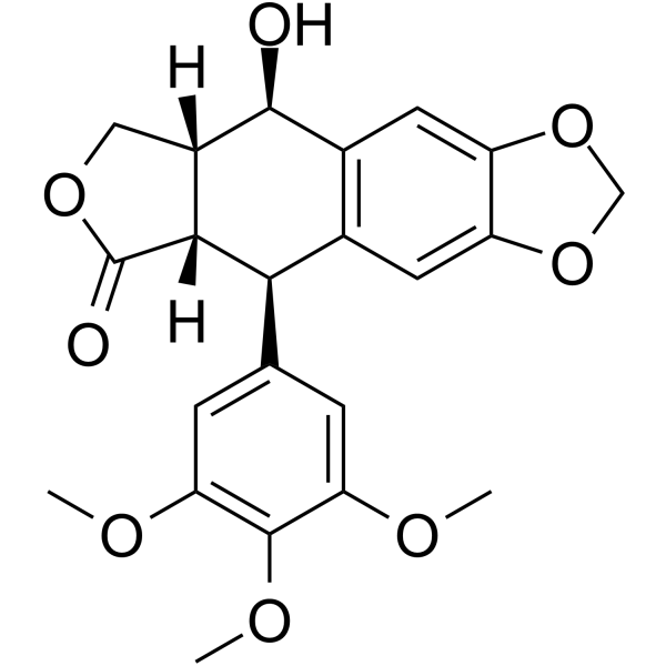 Picropodophyllin(Synonyms: 苦鬼臼毒素; AXL1717;  Picropodophyllin;  PPP)