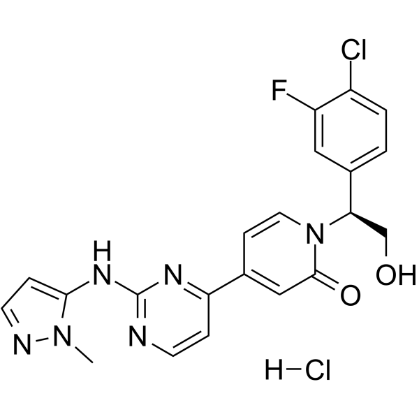 Ravoxertinib hydrochloride(Synonyms: GDC-0994 hydrochloride)