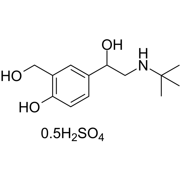 Salbutamol hemisulfate(Synonyms: 沙丁胺醇半硫酸盐; Albuterol hemisulfate; AH-3365 hemisulfate)