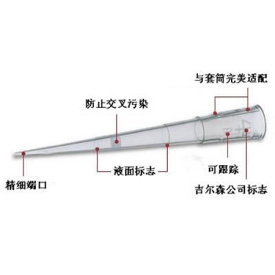 Gilson吉尔森 袋装钻石吸嘴200-1000ul（F161670）