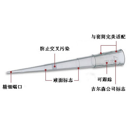 Gilson吉尔森 袋装钻石吸嘴200-1000ul（F161670）