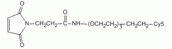 Cy5 PEG Maleimide, Cy5-PEG-Mal           Cat. No. PG2-MLS5-5k     5000 Da    5 mg