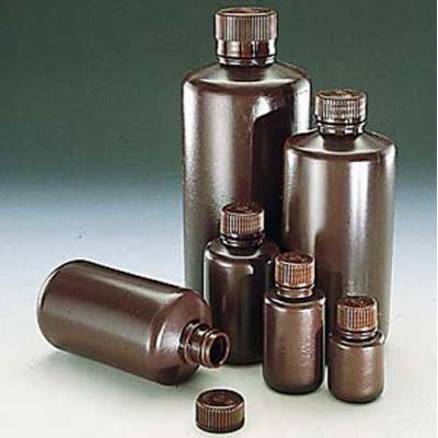 Nalgene耐洁 窄口瓶 2004-0016（瓶身HDPE材料，瓶盖PP材料 琥珀色）